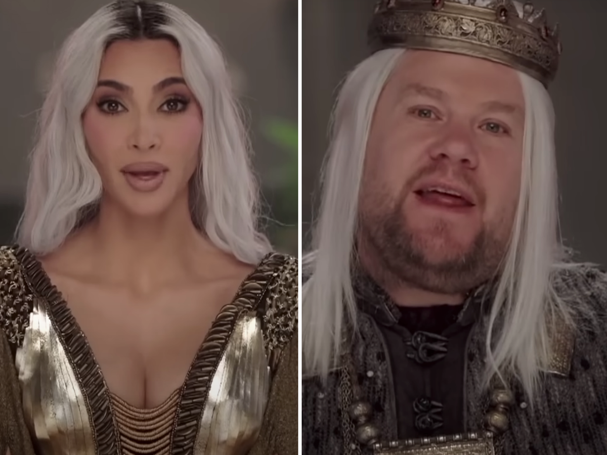 Kim Kardashian beheads enemy in hilarious House of the Dragon spoof with James Corden