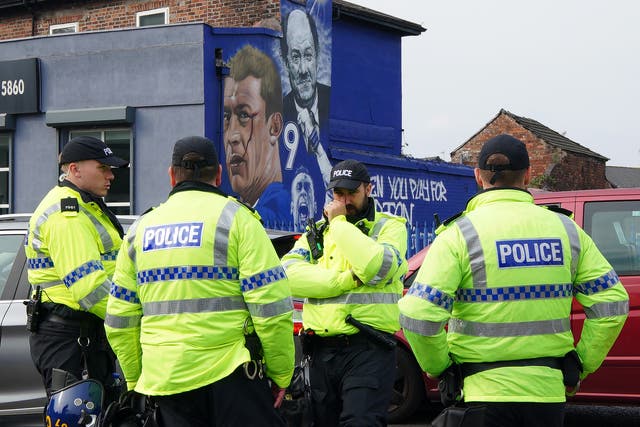 Football-related arrests hit their highest level in eight years last season, new Home Office data shows (Peter Byrne/PA)