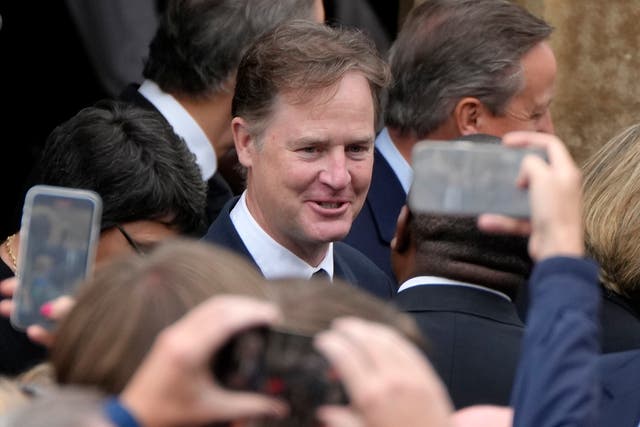 <p>Former LibDem leader Nick Clegg leaves St James's Palace after King Charles III was proclaimed King during the accession council on September 10, 2022 in London, United Kingdom.</p>