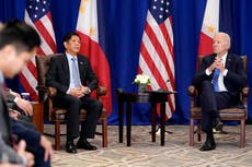 Biden holds his first meeting with Philippine leader Marcos