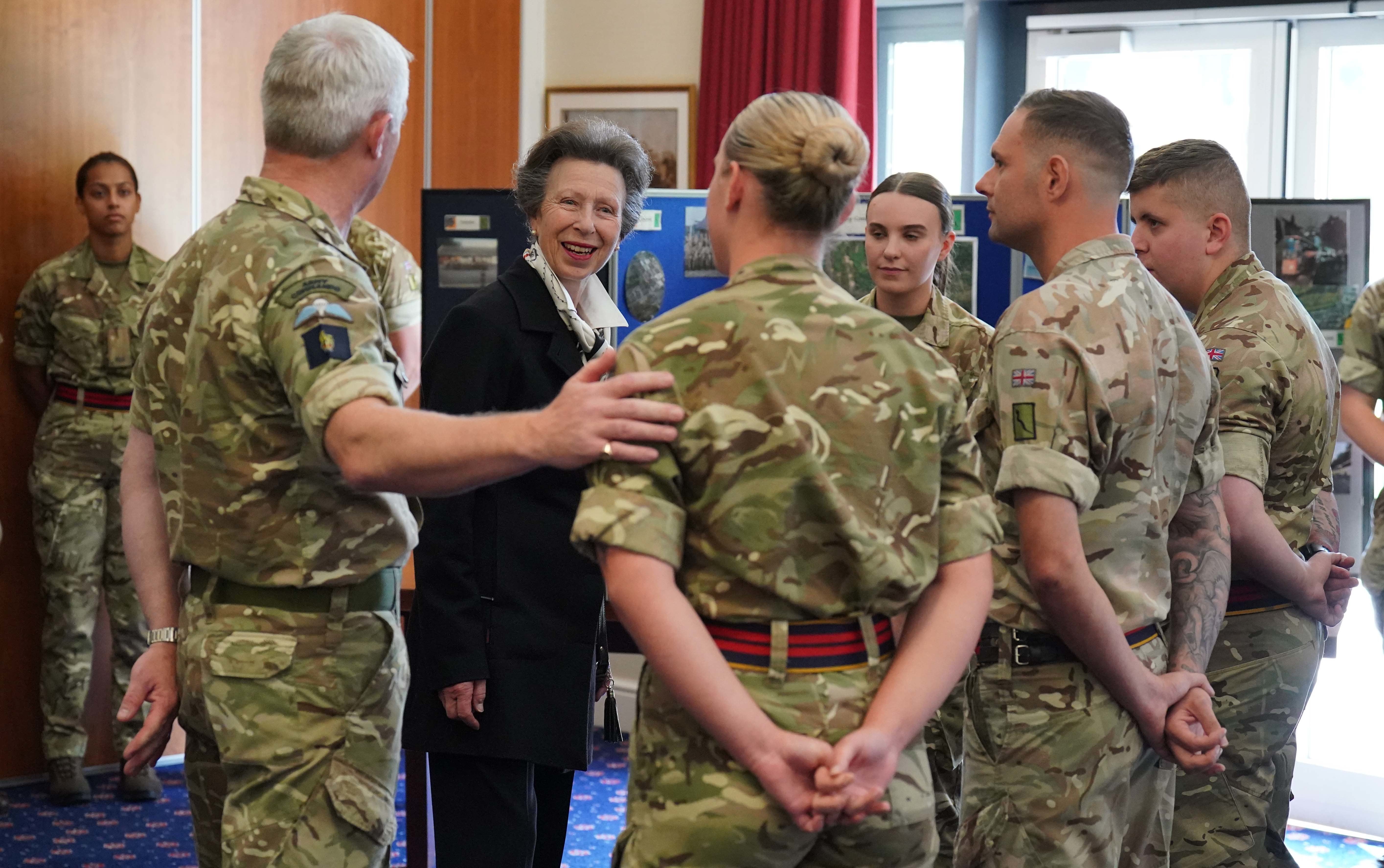 Princess Anne is Colonel-in-Chief of the Royal Corps of Signals and the Royal Logistic Corps