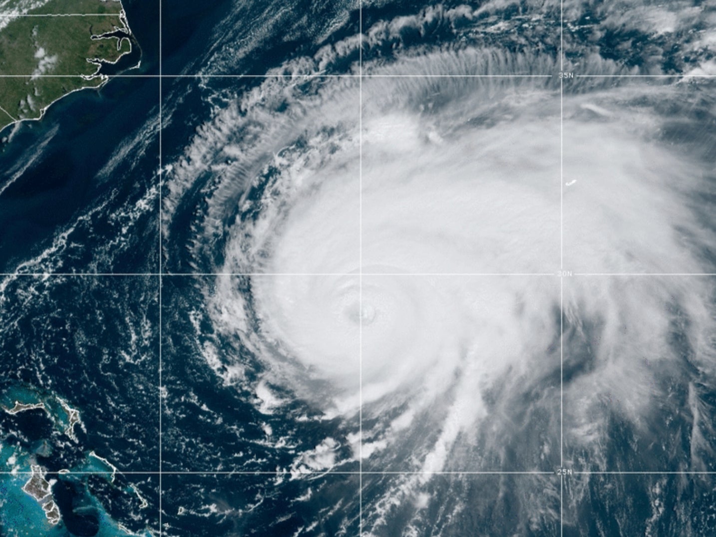 <p>Hurricane Fiona as it follows the east coast of the US on its way to Canada</p>