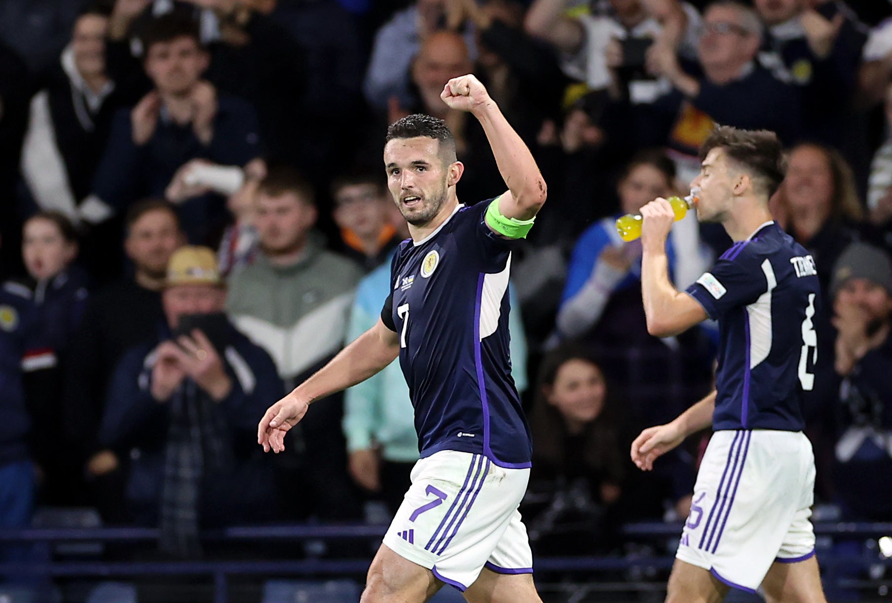 John McGinn scored Scotland’s opener against Ukraine (Steve Welsh/PA)