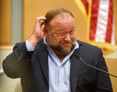 Alex Jones shouts ‘I’m done apologising’ at Sandy Hook parents crying in court