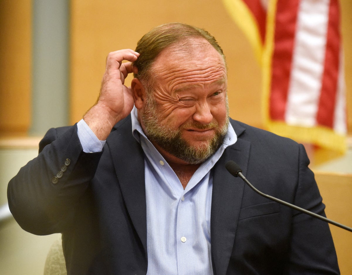 Alex Jones shouts ‘I’m done apologising’ at Sandy Hook parents crying in court