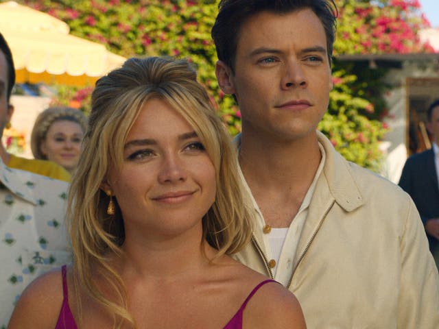 <p>Florence Pugh and Harry Styles in ‘Don’t Worry Darling’ </p>