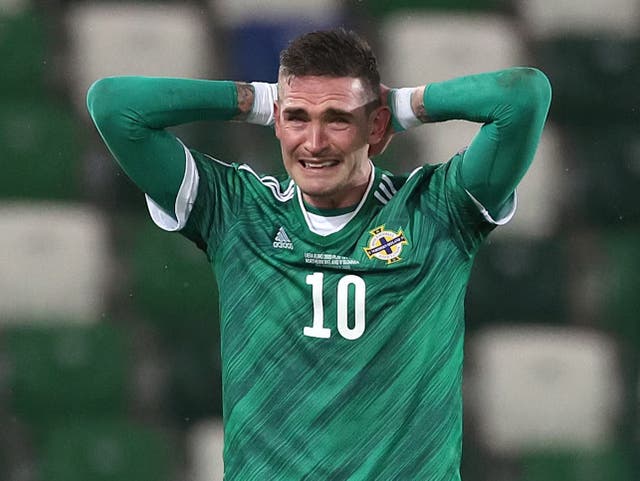 Kyle Lafferty has been withdrawn from Northern Ireland’s squad after a video emerged of him appearing to use sectarian language (Liam McBurney/PA)