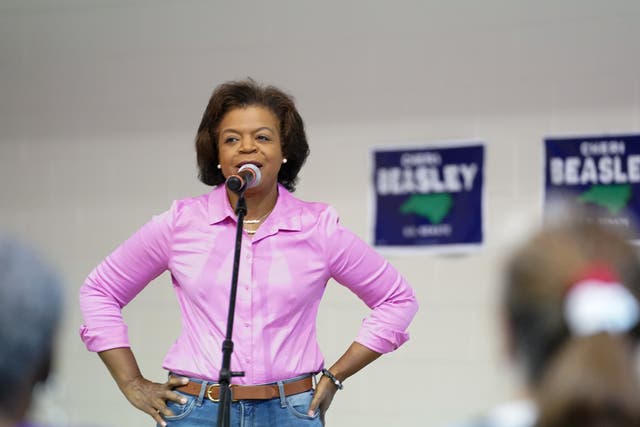<p>Democratic Senate candidate Cheri Beasley is facing Republican Ted Budd in North Carolina </p>