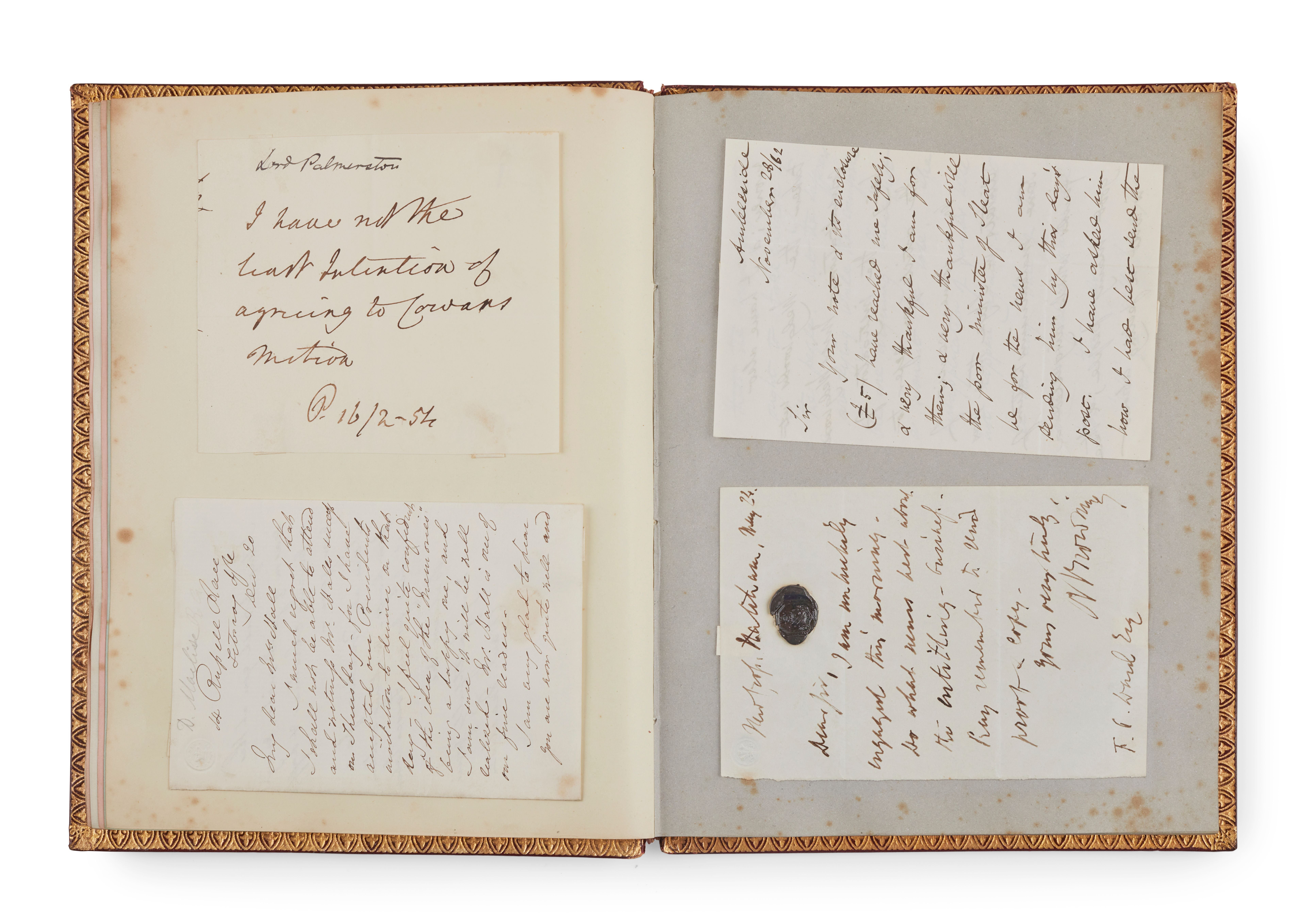 A collection of letters from well-known Victorian figures will also be sold. (Lyon & Turnbull/PA)