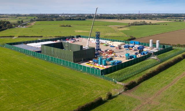 <p>An aerial view of the Cuadrilla fracking site at Preston New Road, near Blackpool, in 2019 </p>
