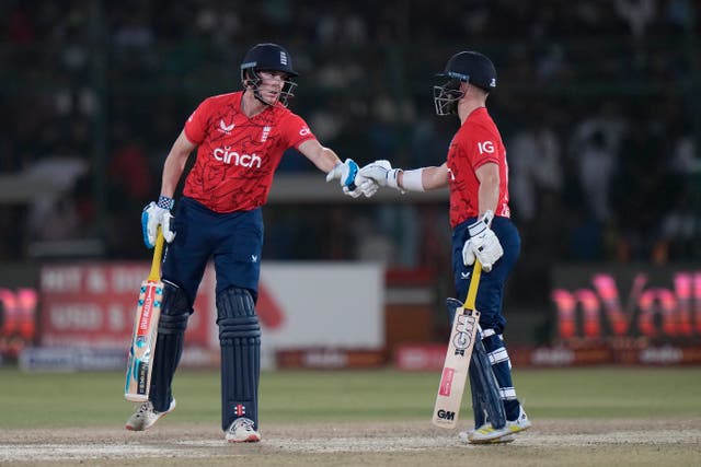 Harry Brook and Ben Duckett impressed for England (Anjum Naveed/AP)