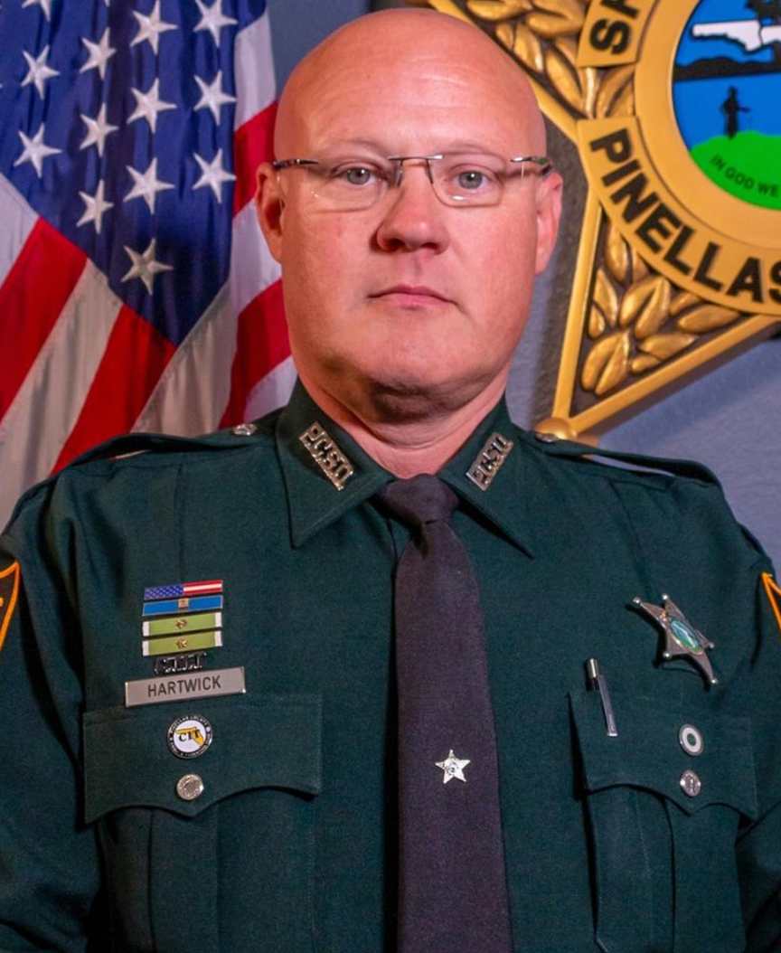 Pinellas County Sheriff’s Office Deputy Michael Hartwick, 51, died on the scene after he was hit by a heavy-duty front-loader