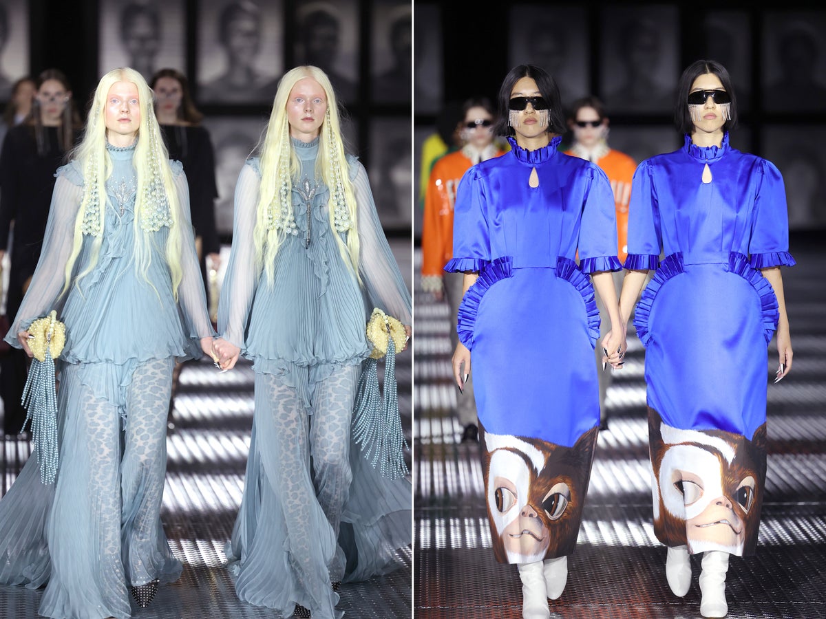 Gucci sends 68 pairs of twins down runway at Milan Fashion Week