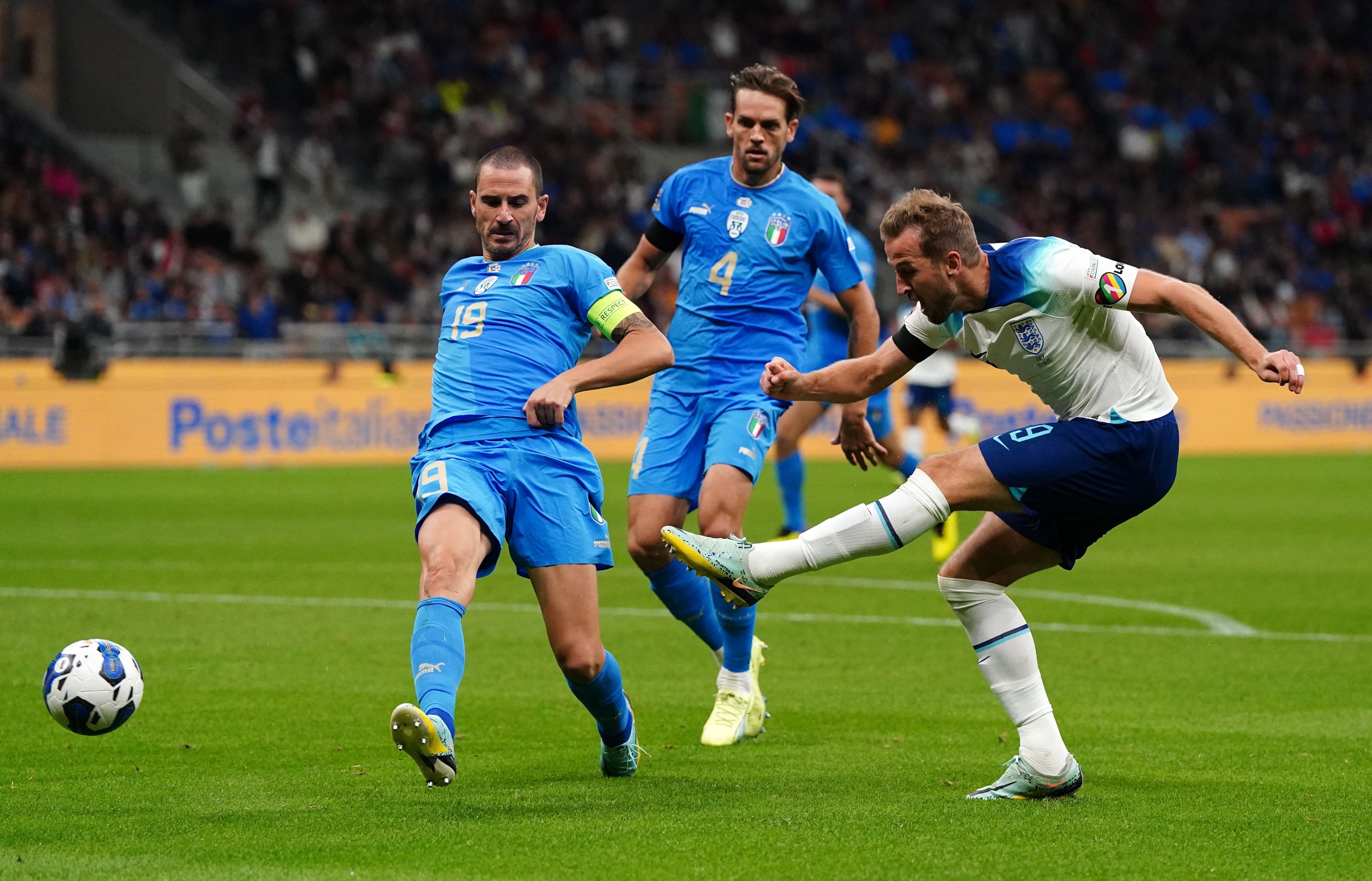 Harry Kane (right) drew a blank against Italy (Nick Potts/PA).