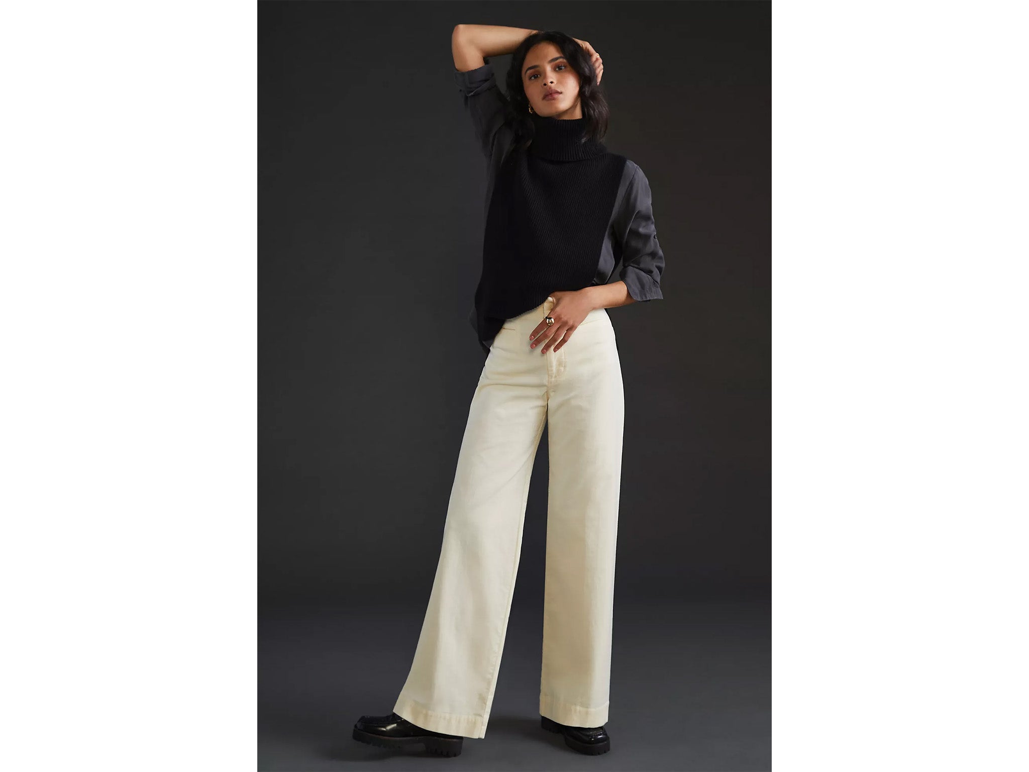Anthropologie Maeve colette corduroy wide-leg trousers