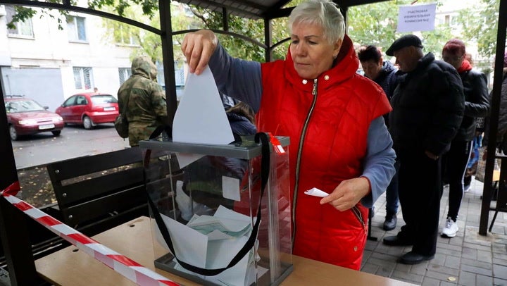 <p>Ukraine regions under Russian control hold 'referendums' on joining Russia</p>