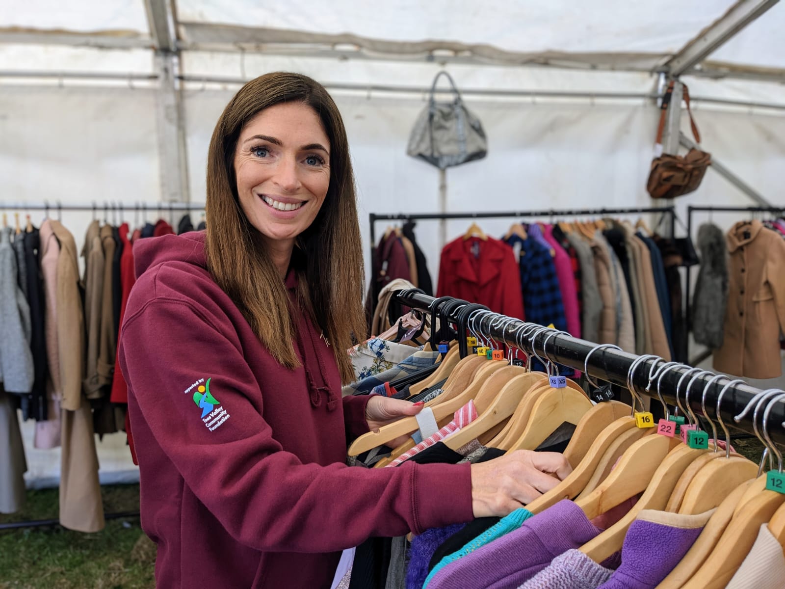 Debbie Coulson at the Festival of Thrift’s swap shop
