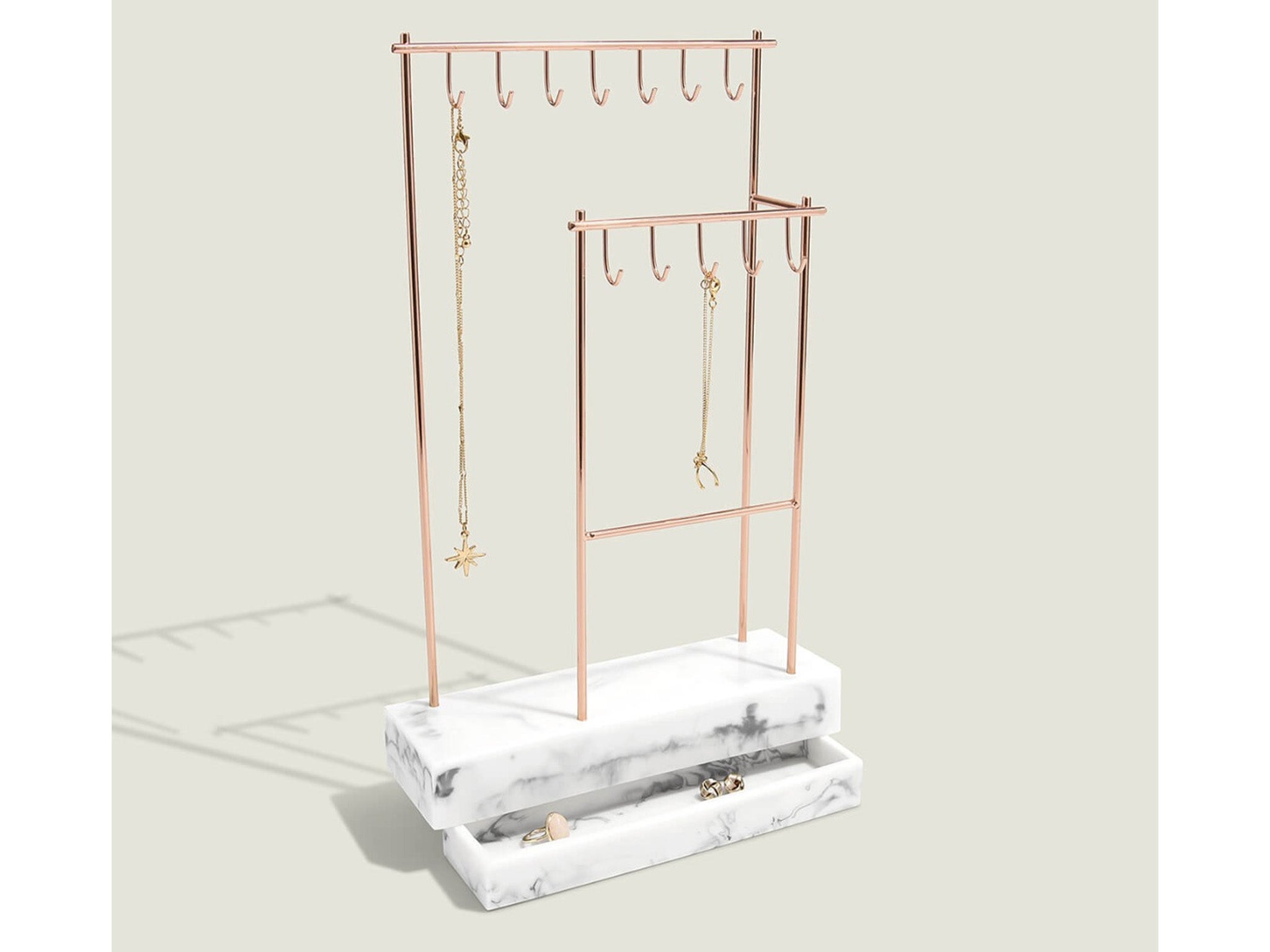 Stackers large rose gold 12 hook jewellery stand