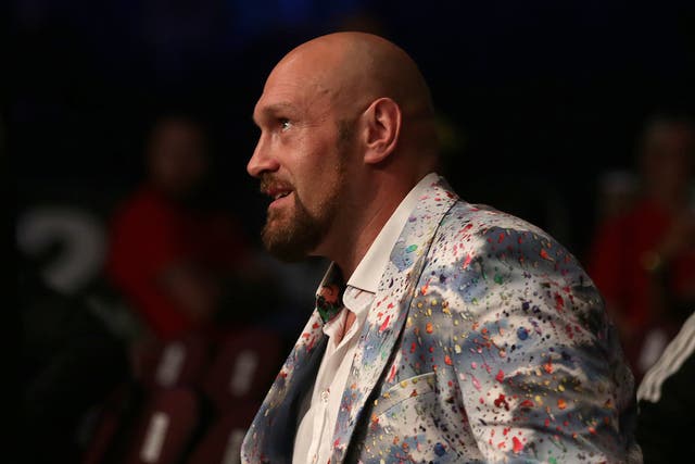 Tyson Fury was in the crowd at the AO Arena, Manchester on Saturday night (Ian Hodgson/PA)