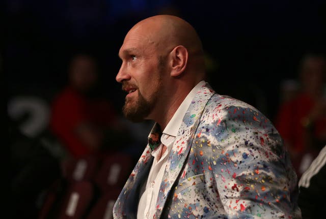Tyson Fury was in the crowd at the AO Arena, Manchester on Saturday night (Ian Hodgson/PA)
