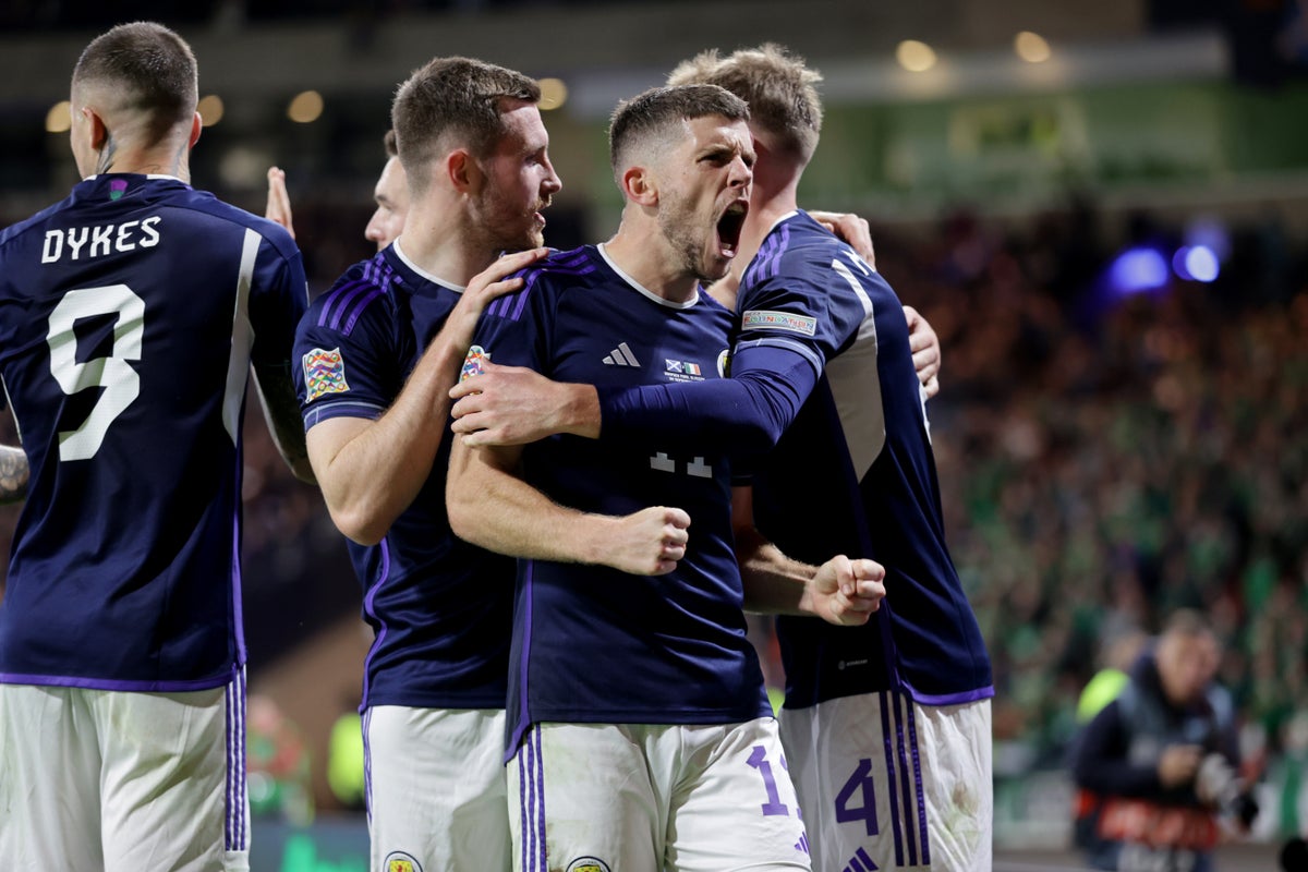 Scotland close in on Nations League promotion with comeback victory over Ireland