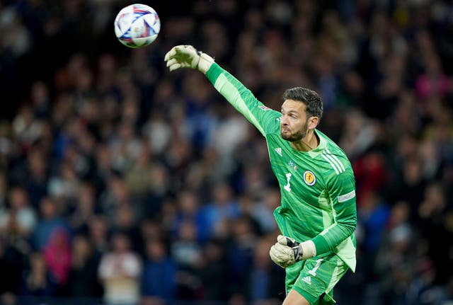 Great day for new dad and Scotland goalkeeper Craig Gordon (Andew Milligan/PA)