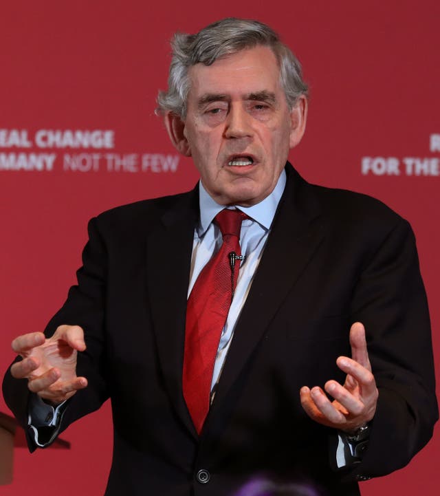 Gordon Brown’s work looking at the future of the UK is ‘nearing completion’ the Labour conference will be told (Andrew Milligan/PA)