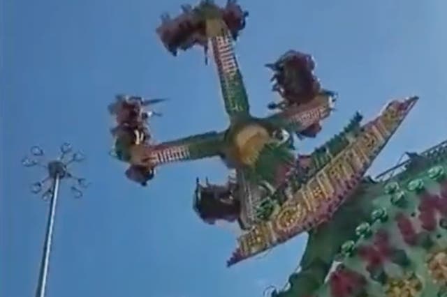 <p>A cell phone video of the falling cell phone falling from a ride at the Oklahoma State Fair</p>