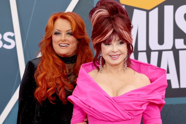 <p>Wynonna Judd and Naomi Judd of The Judds attend the 2022 CMT Music Awards at Nashville Municipal Auditorium on April 11, 2022</p>