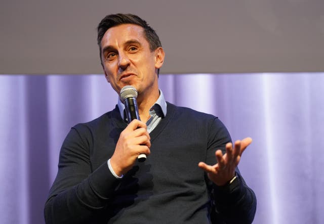 Gary Neville said many millionaire footballers came from working-class backgrounds and were wanting to ensure public services were properly funded (Stefan Rousseau/PA)