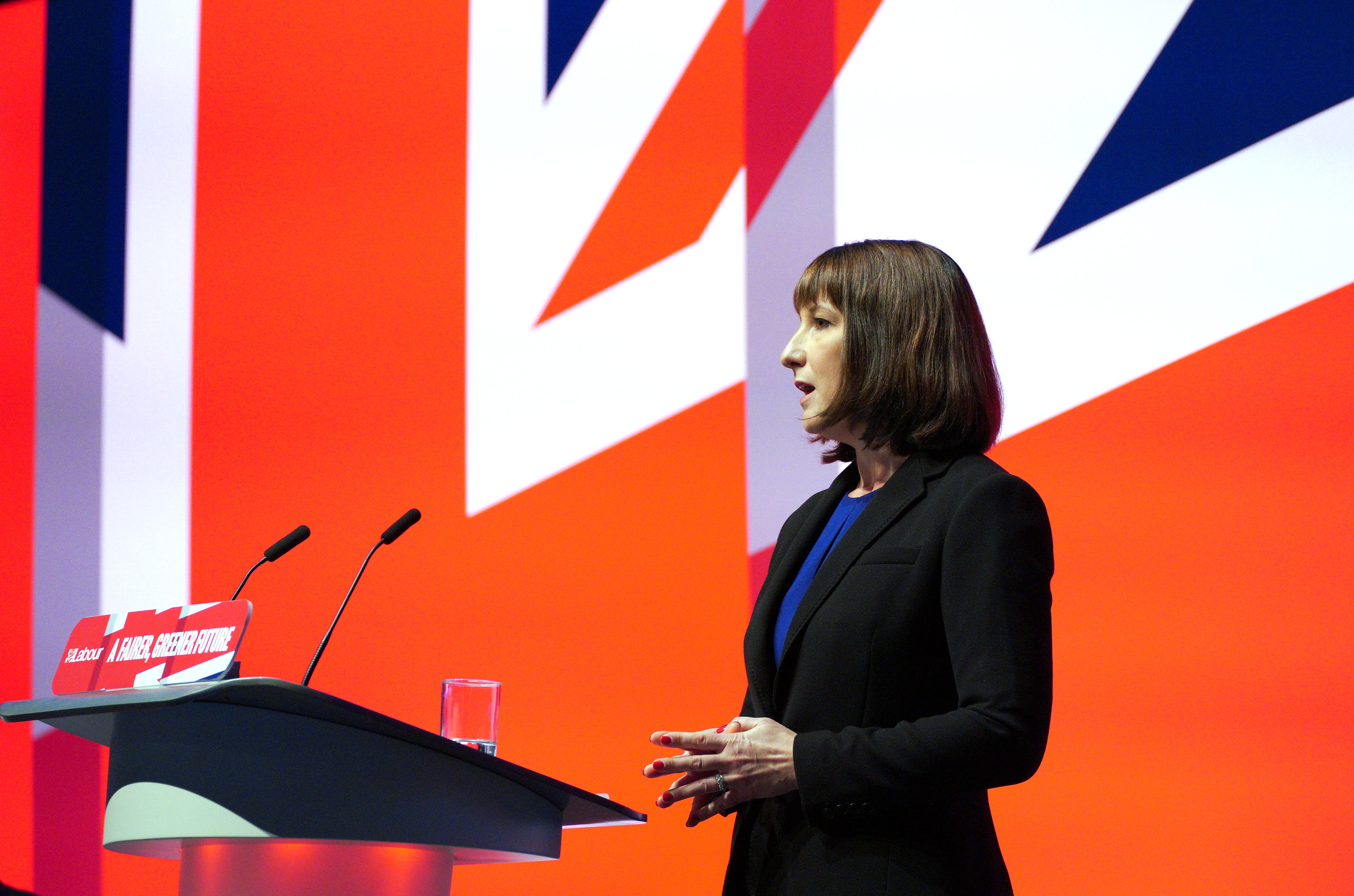 Shadow chancellor Rachel Reeves speaking during the Labour Party Conference at the ACC Liverpool. Picture date: Monday September 26, 2022 (Peter Byrne/PA)