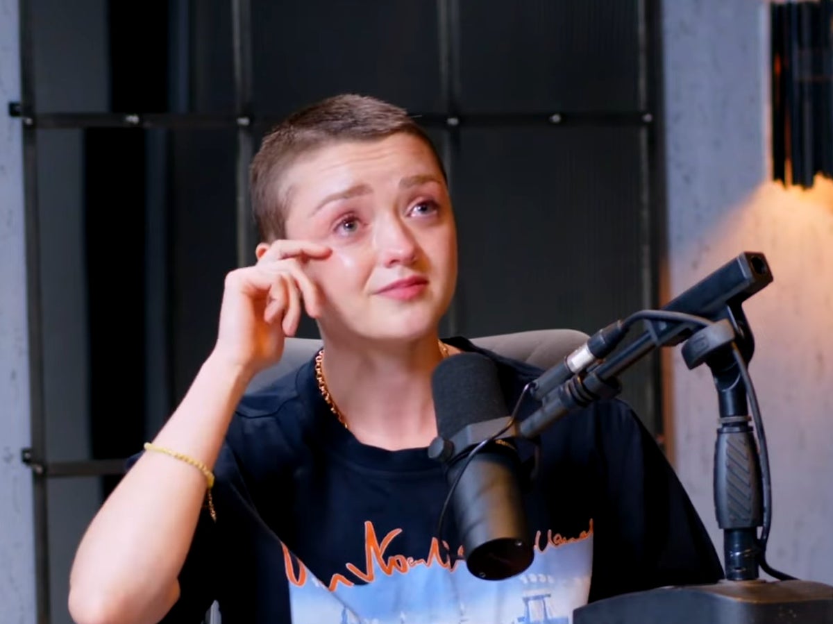 Maisie Williams breaks down in tears while discussing childhood in emotional podcast interview