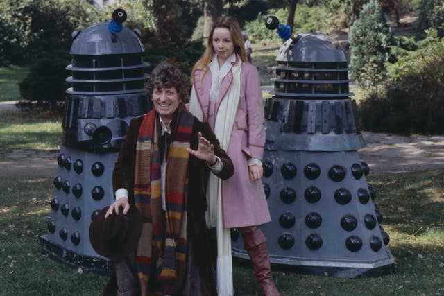<p>Tom Baker, as the 4th Doctor Who, and Lalla Ward, as Romana, in 1979</p>