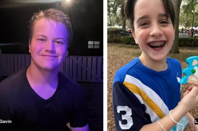 <p>Gavin Christman, 13, and Langston Rodriguez-Sane, 12, died after their rowing boat was struck by lightning in Orlando, Florida on 15 September 2022</p>