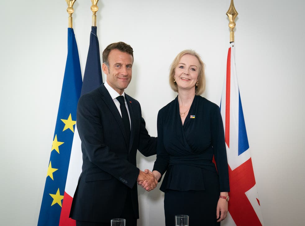Prime Minister Liz Truss holds a bilateral meeting with French president Emmanuel Macron in the US (Stefan Rousseau/PA)
