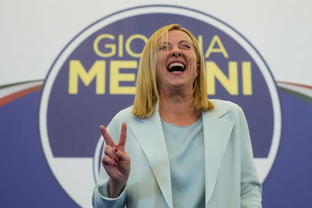 Far-Right party Brothers of Italy’s leader Giorgia Meloni (Gregorio Borgia/AP)