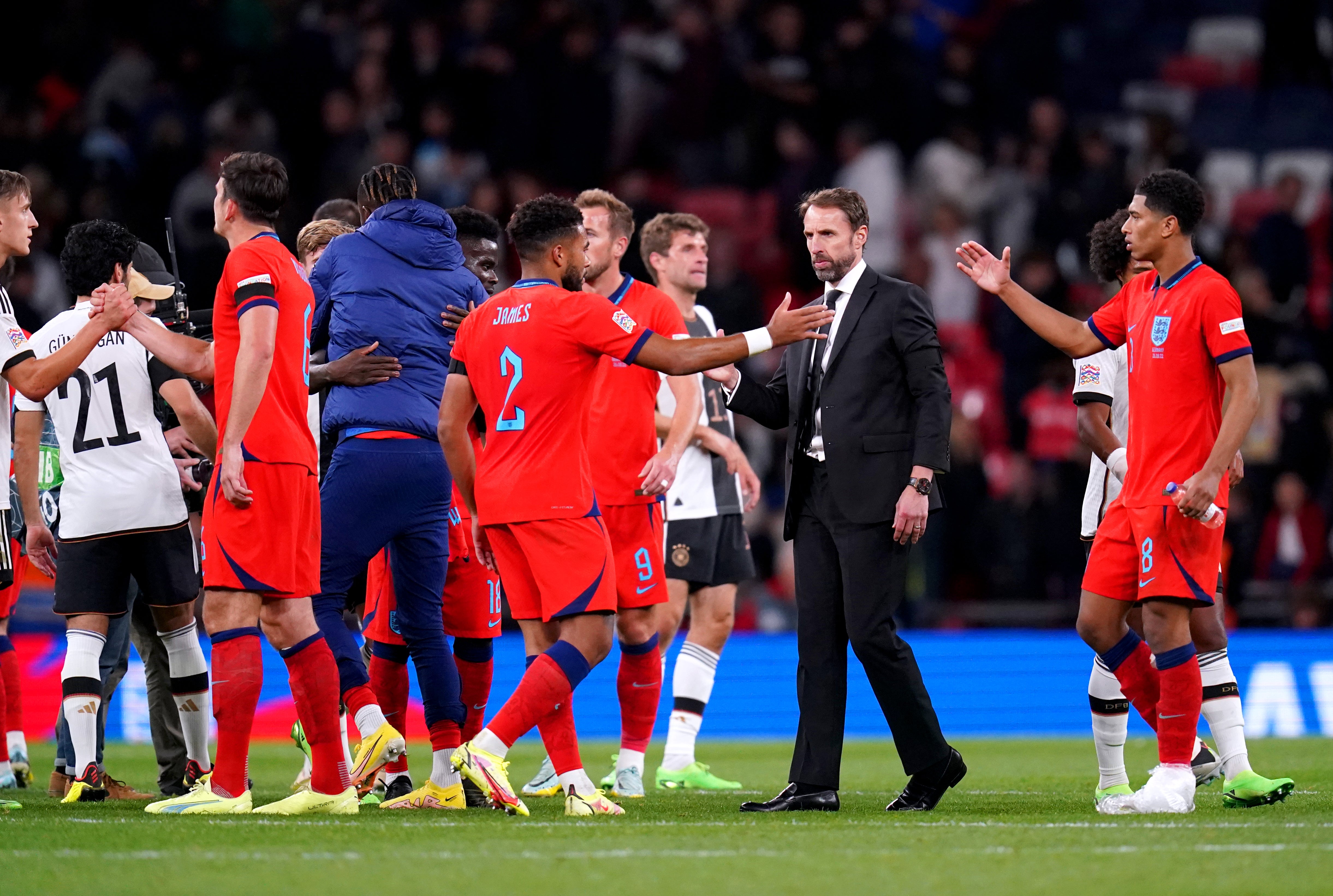Gareth Southgate’s England drew with Germany (John Walton/PA)