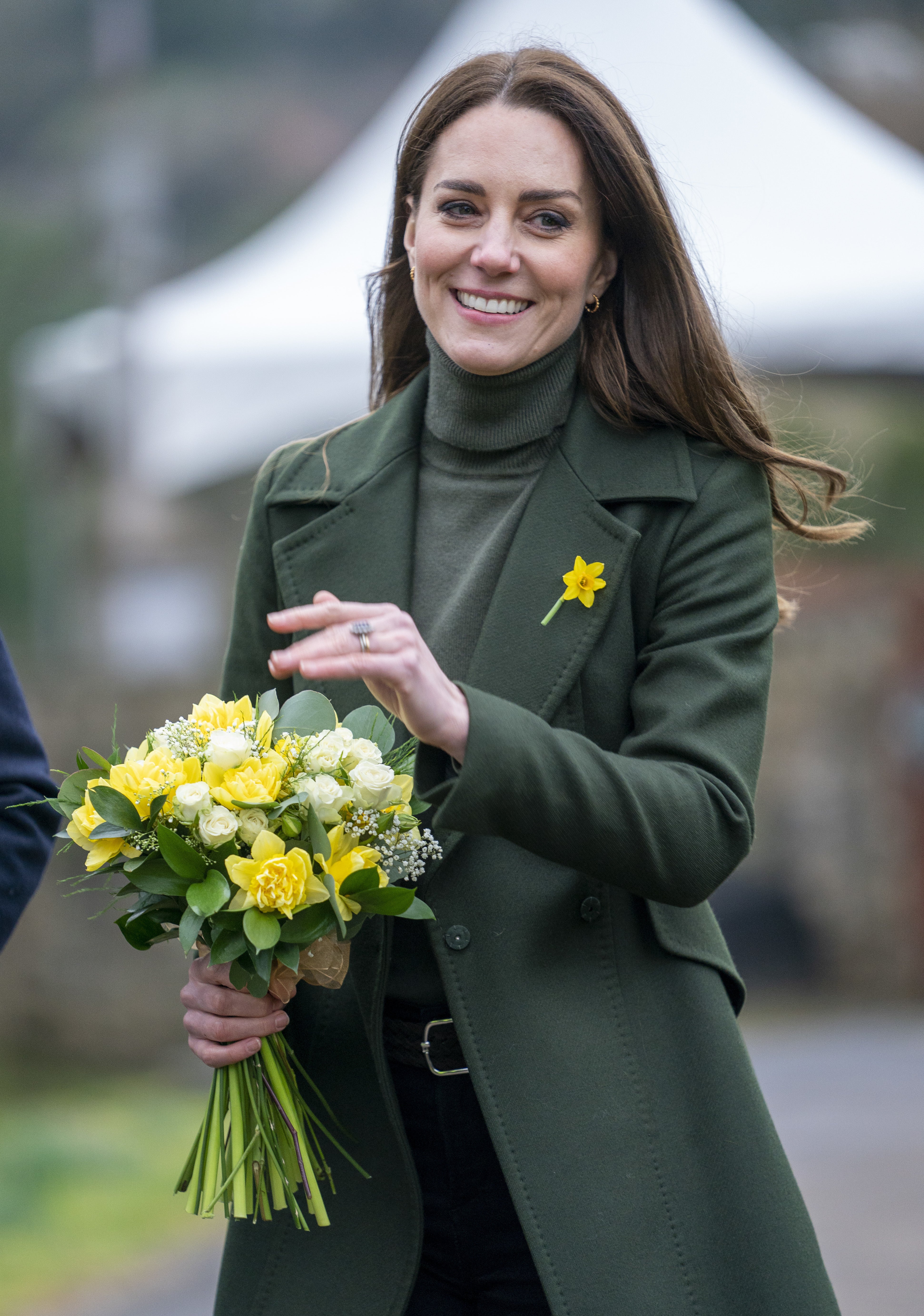 The Duchess of Cambridge at the Blaenavon Heritage Centre in Blaenavon during a visit Abergavenny and Blaenavon in March (Arthur Edwards/The Sun/PA)