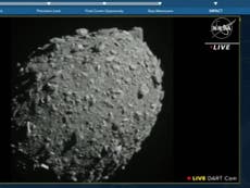 Webb, Hubble telescope images reveal Nasa Dart spacecraft slamming into asteroid was ‘bigger than expected’