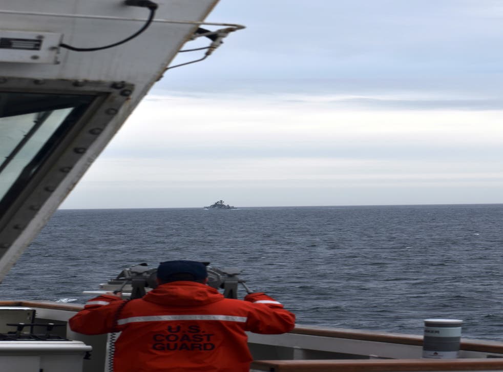 Patrol spots Chinese, Russian naval ships off Alaska island The