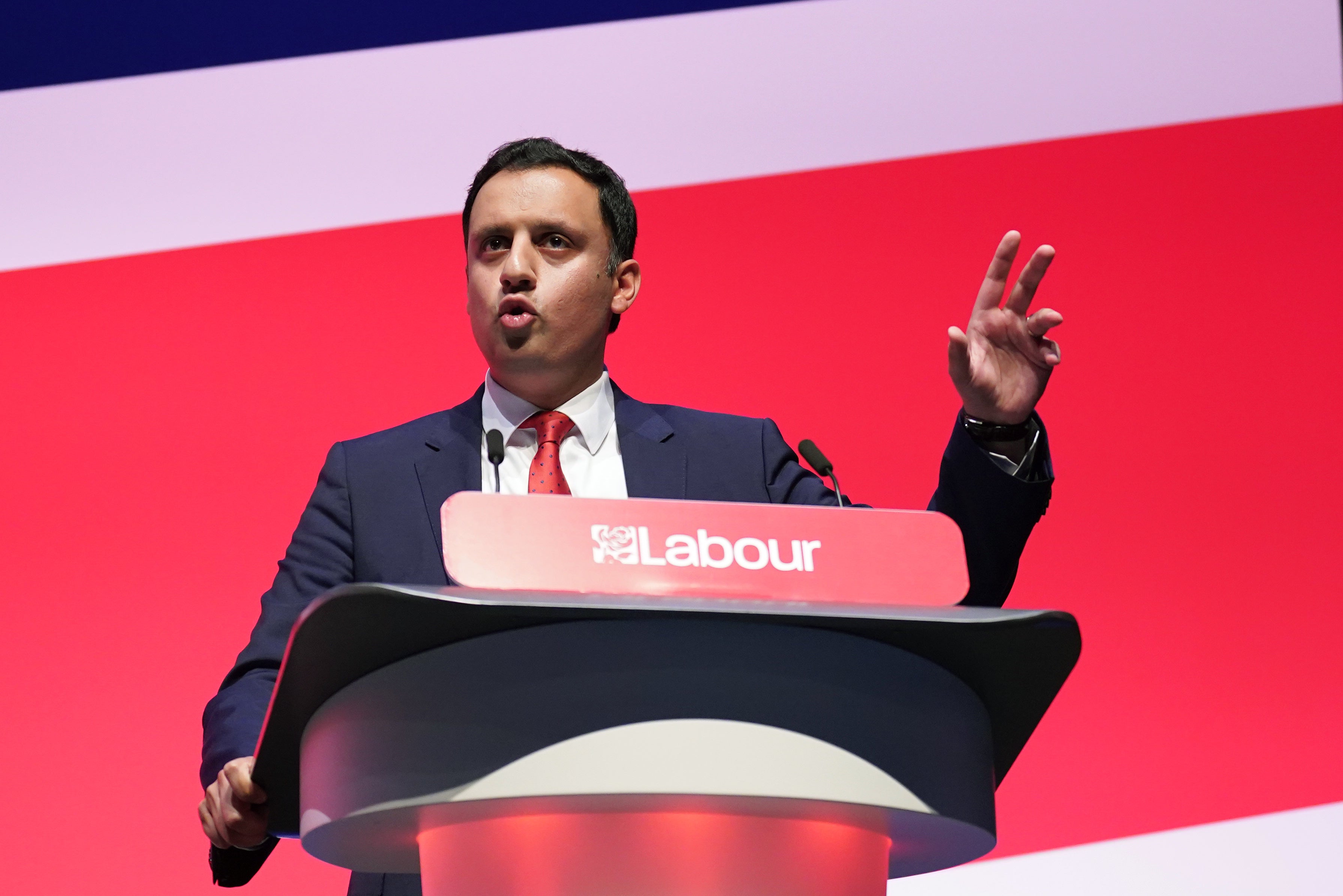 Anas Sarwar was speaking from Labour’s party conference in Liverpool (Stefan Rousseau/PA)