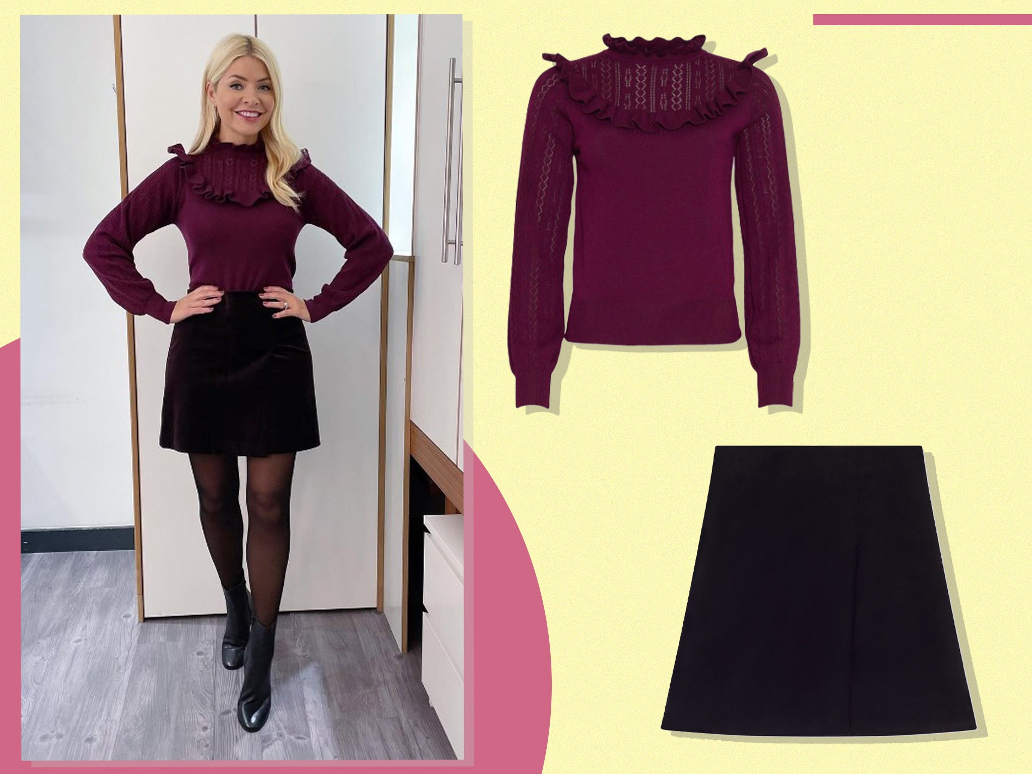 How To Get Holly Willoughby's Knitted Dress Look - UK Tights Blog