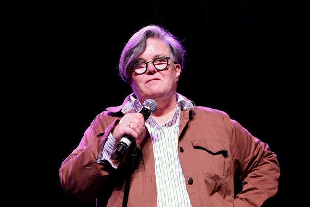 <p>Rosie O'Donnell performs onstage during FRIENDLY HOUSE LA Comedy Benefit, hosted by Rosie O'Donnell, at The Fonda Theatre on July 16, 2022</p>