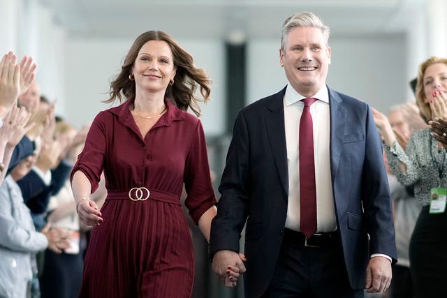 <p>Lady Victoria and Sir Keir Starmer at the Labour Party Conference in Liverpool </p>