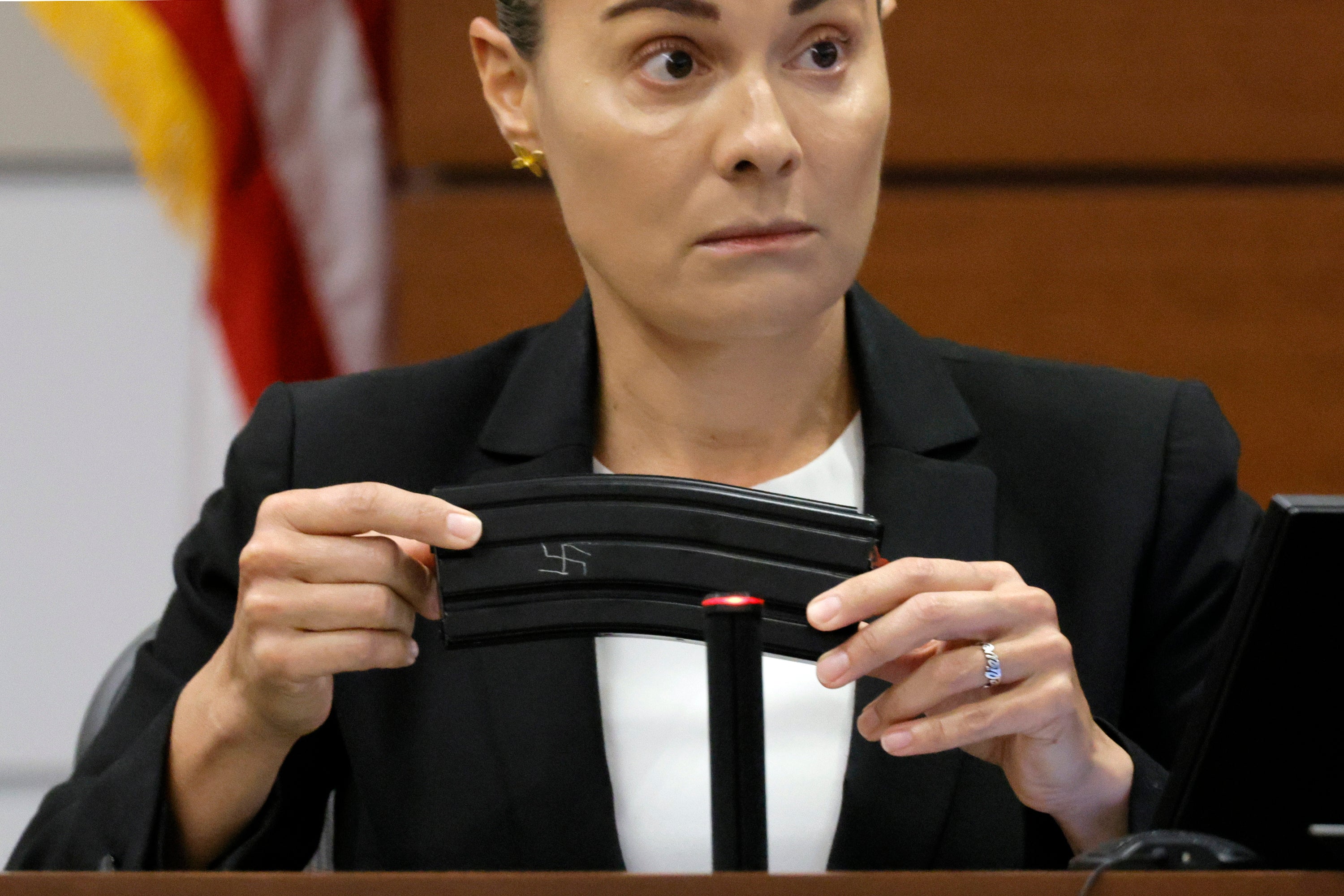 Broward Sheriff’s Office Sgt. Gloria Crespo testifies about the weapon used in trhe