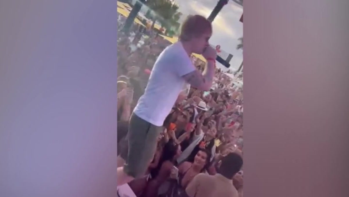 Ed Sheeran surprises clubbers in Ibiza with secret efficiency