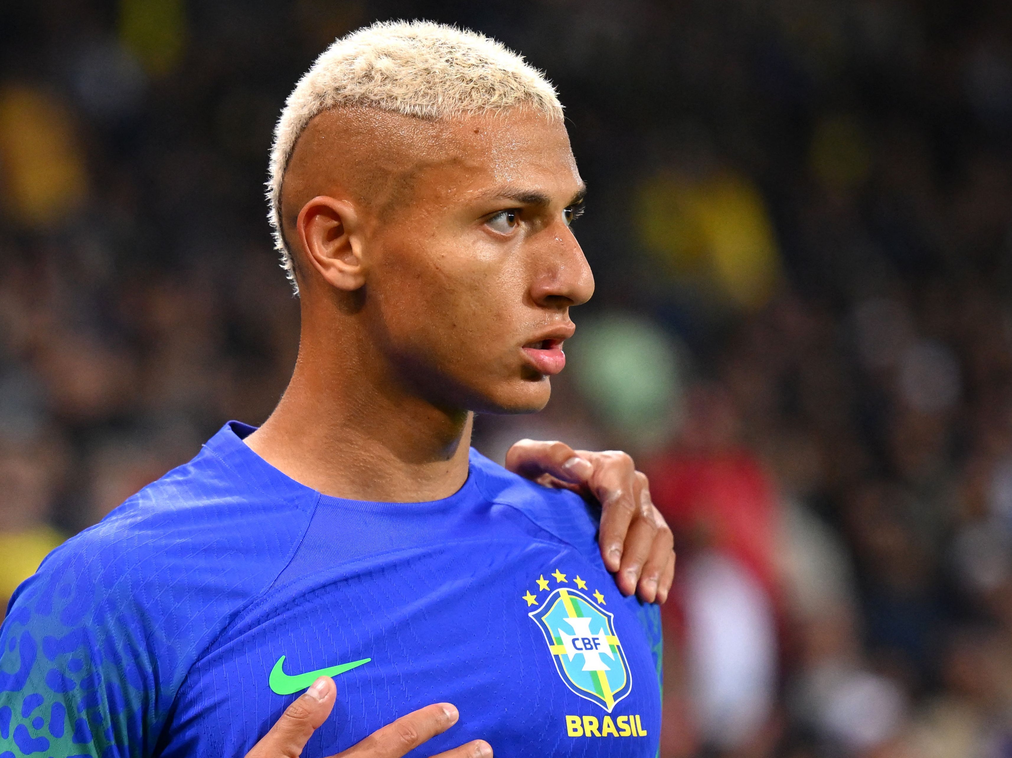 Richarlison scored Brazil’s second goal in their 5-1 win against Tunisia and had a banana thrown at him while he celebrated