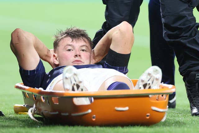 Everton’s Nathan Patterson was injured on international duty (Steve Welsh/PA)
