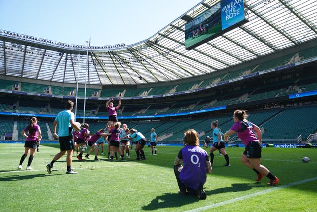 England’s previous matches at Twickenham have been on the same day as the men’s team (Andrew Matthews/PA)