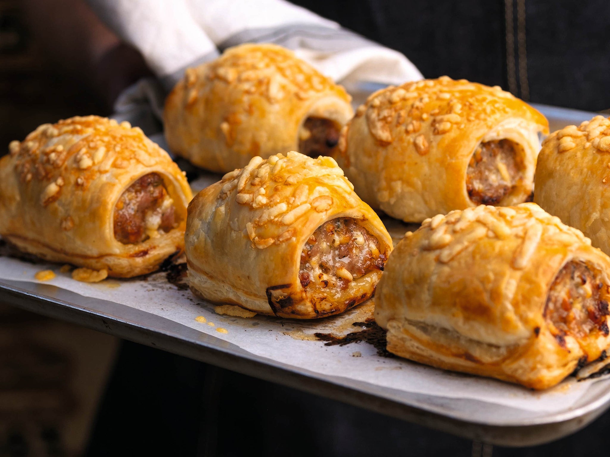 Warm from the oven, these quick and easy sausage rolls make a great lunch or snack